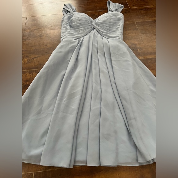 Azazie Dusty Blue Dress - Picture 3 of 8